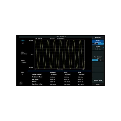 Opción de software "Análisis de modulación AM FM" SIGLENT SSA3000XP AMA para SIGLENT SSA3000X Plus