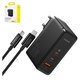Adaptador de red Baseus GaN5 Pro, 160 W, Power Delivery (PD), negro, con cable USB tipo C - USB tipo C, 3 puertos, #P10110825113-00