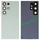 Panel trasero de carcasa puede usarse con Samsung S928 Galaxy S24 Ultra, verde, con vidrio de cámara, titanium green