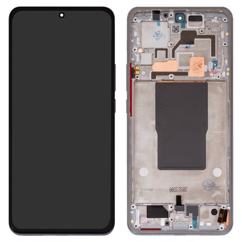 Pantalla LCD puede usarse con Xiaomi 12T, 12T Pro, plateado, con marco, Original PRC , 22081212UG, 22081212G, 22071212AG