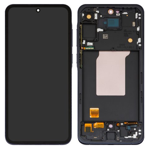 Pantalla LCD puede usarse con Samsung A556 Galaxy A55, azul, con marco, High Copy, OLED , navy