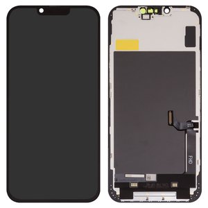 Pantalla LCD puede usarse con iPhone 14 Plus, negro, con marco, AAA, TFT , ZY, LTPS FHD