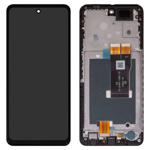 Pantalla LCD puede usarse con ZTE Blade A75 5G, Nubia Focus, negro, con marco, High Copy, 15 3240A 14681 51