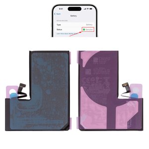 Batería puede usarse con iPhone 14 Pro, Li ion, 3.87 V, 3200 mAh, sin mensaje de error, A2866 , genuine IC
