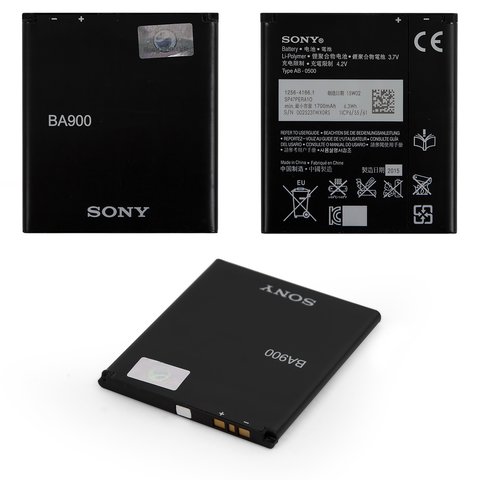 Акумулятор BA900 для Sony C1905 Xperia M, C2105 S36h Xperia L, Li ion, 3,7 В, 1700 мАг, Original PRC 