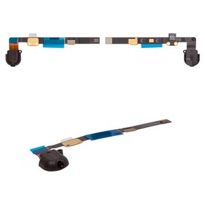 Шлейф для iPad Mini, конектора навушників, чорний, з компонентами