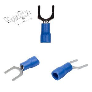 Наконечник SV1.25 6, 6 мм, вилковий, ізольований, синій, 10 шт., 0,5 1,5 мм²