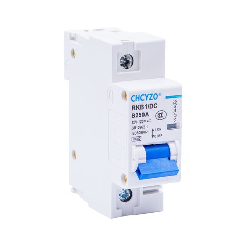 Автоматический выключатель постоянного тока CHCYZO RKB1 DC B250A, 1P, 12 B 125 В, 250 А