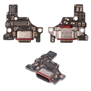 Шлейф для Motorola Edge 50 Fusion, коннектора зарядки, с компонентами, High Copy, плата зарядки
