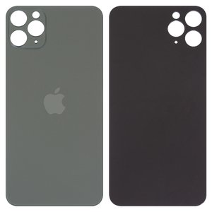 Задняя панель корпуса для iPhone 11 Pro Max, зеленая, не нужно снимать стекло камеры, Original PRC , big hole, matte midnight green