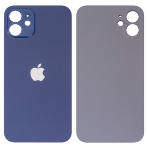 Задняя панель корпуса для iPhone 12, синяя, не нужно снимать стекло камеры, Original PRC , big hole