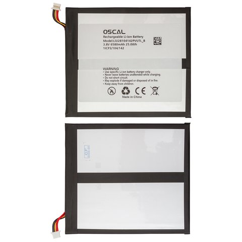 Акумулятор LiU28104142PVUTL для Blackview Oscal Pad 10, Tab 7 Pro, Li ion, 3,8 В, 6580 мАг, Original PRC 