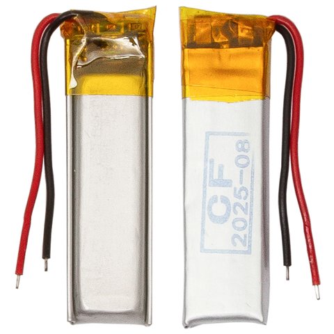 Аккумулятор 350829, 28 мм, 8 мм, 2,9 мм, Li ion, 3,7 В, 50 мАч, с контроллером