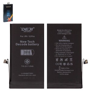 Аккумулятор Deji для Apple iPhone 12 Pro, Li ion, 3,83 B, 3310 мАч, повышенная ёмкость, без ошибки, decode battery