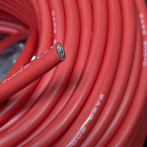 Провод в силиконовой изоляции 5AWG, 20,1 мм², 1 м, красный