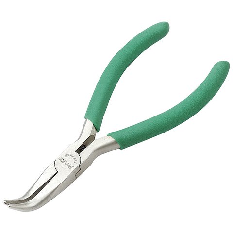 Длинногубцы с загнутым носиком Pro'sKit 1PK-055S (130 мм)