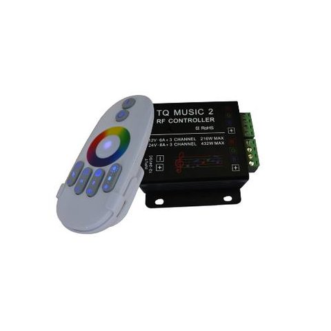 Controlador de sonido con control remoto HTL 033 RGB, 5050, 3528, 216 W 